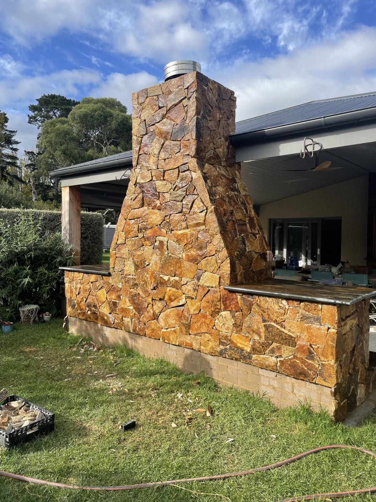 Outdoor Fireplaces &mdash; stonework by Creative Stone Masonry