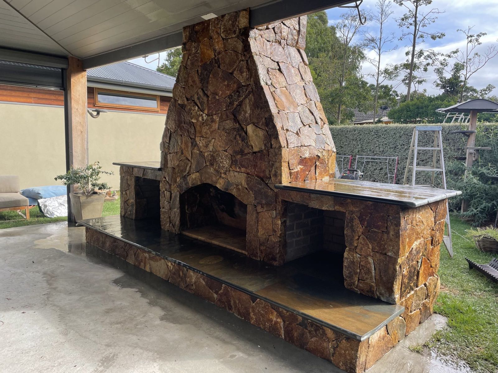 Outdoor Fireplaces &mdash; stonework by Creative Stone Masonry