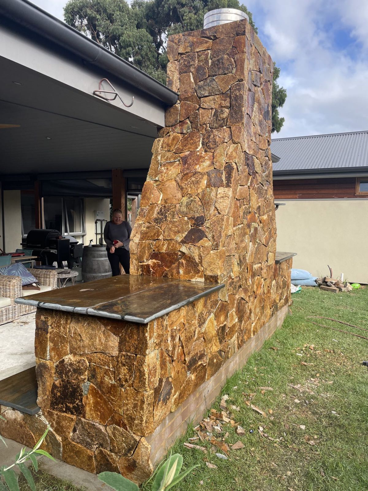 Outdoor Fireplaces &mdash; stonework by Creative Stone Masonry